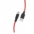 Кабель Micro Hoco X21 Plus Silicone 2.4A, чорно-червоний, 1m