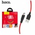 Кабель Micro Hoco X21 Plus Silicone 2.4A, чорно-червоний, 1m