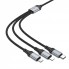 Кабель 3 в 1 Hoco X102 USB-Lightning/MicroUSB/Type-C 1м нейлоновая оплётка 2.4A
