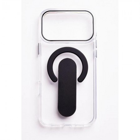 Чехол Hang Case для iPhone 17 Air MagSafe прозрачный с черным держателем