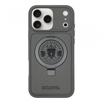 Захисний чохол для iPhone 17 Pro Polo Primo Leather, сірий титановий