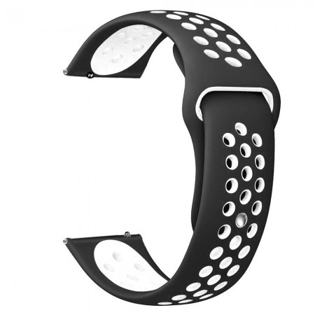 Універсальний спортивний ремінець Nike для годинників 20 mm, чорний і білий, підходить для AmazFit BIP/GTS/GTR, Huawei GT2, Samsung Galaxy Watch/Active 2