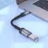 Адаптер перехідник OTG Hoco UA24, USB-C до USB, алюмінієвий сплав, підтримка швидкої зарядки 4A, довжина 165 мм