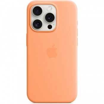Захисний чохол для iPhone 15 Pro Max Veron Silicone Case з MagSafe, Orange Sorbet