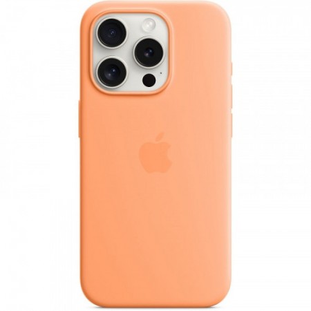 Захисний чохол для iPhone 15 Pro Max Veron Silicone Case з MagSafe, Orange Sorbet