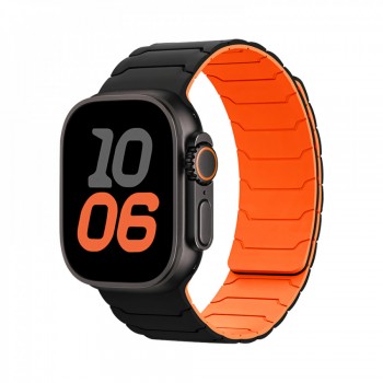 Ремінець для годинника Hoco WA39 для Apple Watch 38/40/41 мм силікон чорний-оранжевий