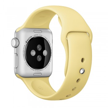 Спортивний ремінець для Apple Watch 38/40/41 mm Mellow Yellow (51), силіконовий, водовідштовхувальний