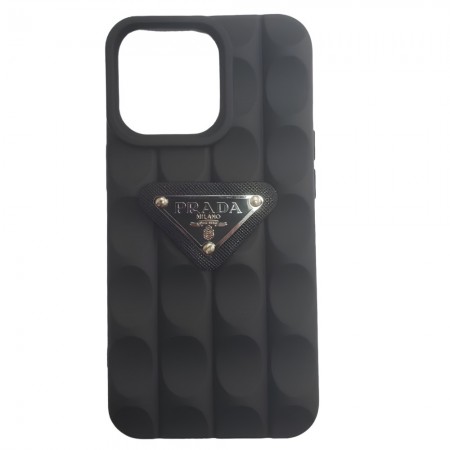 Захисний чохол для iPhone 15 Prada TPU Case, чорний