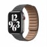 Ремешок для часов Leather Link для Apple Watch 38/40/41 мм серый магнитный кожаный