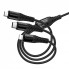 Кабель 3 в 1 Hoco X123 Lightning/Micro USB/Type-C 2A 1м нейлоновый черный