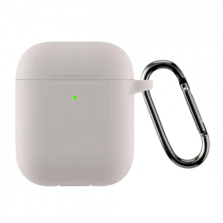 Чохол для AirPods Pro 3 no brand мікрофібра лавандовий сірий з карабіном