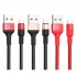 Кабель 3 в 1 Hoco X26, USB до Micro-USB, 1 м, швидка зарядка 2A, нейлонова оплетка