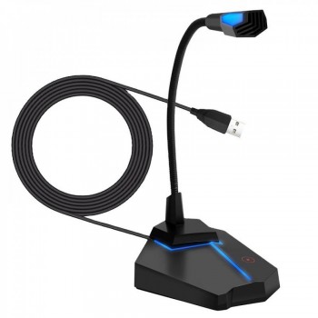 Микрофон USB G25 с RGB-подсветкой, всенаправленный, настольный