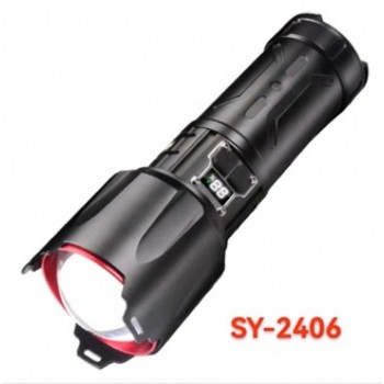 Ручний акумуляторний ліхтар SY-2406 з індикатором заряду, Zoom, USB-C Power Bank