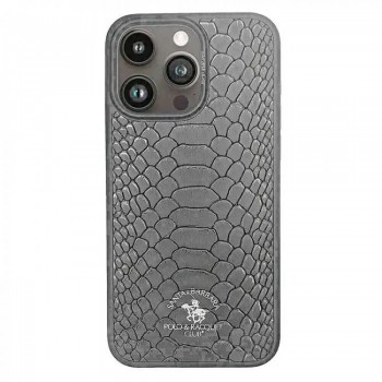 Захисний чохол для iPhone 16 Polo Knight Leather Case, шкіряний, колір Titanium Grey