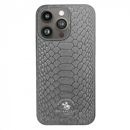 Захисний чохол для iPhone 16 Polo Knight Leather Case, шкіряний, колір Titanium Grey