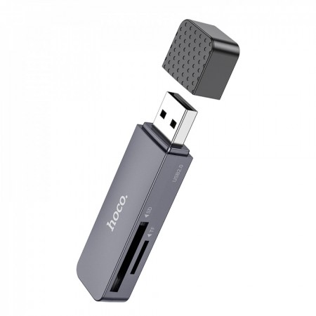 Картридер Hoco HB45 Spirit USB/Type-C 3.0, підтримка до 2 ТБ, швидкість 480 Мбіт/с