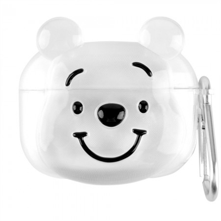 Чохол для AirPods Pro 2 прозорий з карабіном дизайн Вінні Пух силіконовий
