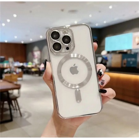 Захисний чохол для iPhone 15 Pro Electroplate з MagSafe, сірий