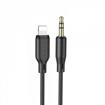 Аудіокабель Borofone BL18 Aux to Lightning 1 м, чорний