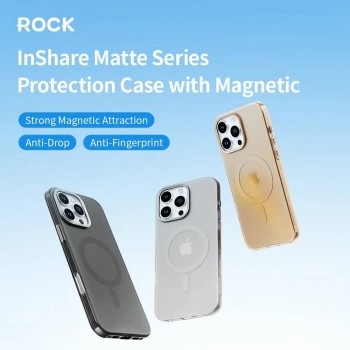 Захисний чохол Rock Matte Series для iPhone 16 Pro Max, TPU, з MagSafe, графітовий чорний