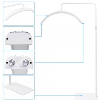Безтіньова LED лампа HD-M8X 50W 320 світлодіодів димер біла