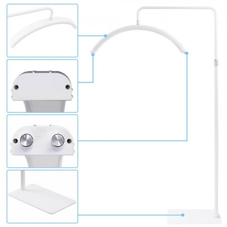 Бестеневая LED лампа HD-M8X 50W 320 светодиодов диммер белая
