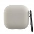 Чехол для AirPods 4 no brand микрофибра карабин светло-серый