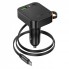 Автомобильное зарядное устройство Hoco NZ18 60W 2PD QC3.0 с удлинителем