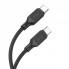 Кабель USB-C to USB-C Hoco X90 Cool Silicone 60W 1м силиконовый черный