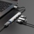 USB-HUB Hoco HB26, USB-C на 4 USB, металевий сірий, підтримка швидкої передачі даних