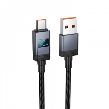 Кабель USB-C Hoco X118, 5A, 1 м, нейлонове обплетення