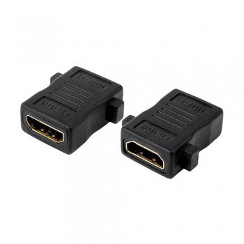 Переходник HDMI F-F no brand с ушками компактный черный