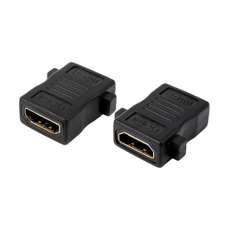 Переходник HDMI F-F no brand с ушками компактный черный