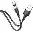 Магнітний кабель USB - Micro USB Hoco X52, 2.4A, 1м, чорний