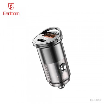 Автомобильное зарядное устройство Earldom ES-CC46 2.4A 1USB 1Type-C QC3.0