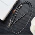 Шнурок на шею no brand Stripe Cord бело-черный, универсальный, регулируемый