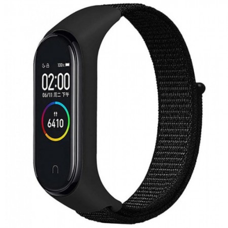 Ремінець нейлоновий для Xiaomi Mi Band 5/6/7, чорний