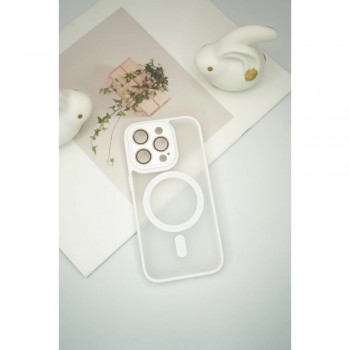 Захисний чохол для iPhone 15 Pro Max PC Matte з MagSafe, білий