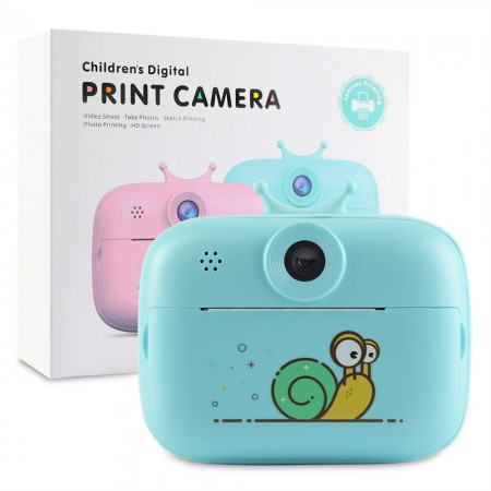 Дитячий фотоапарат Print Camera S1, синій, 12 МП, відео 1080p, вбудовані фільтри