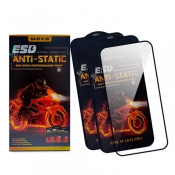 Защитное стекло WEVA ESD Antistatic Samsung A17 черное, антистатик, 2.5D