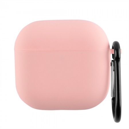 Чохол для AirPods Pro 3 no brand мікрофібра рожевий з карабіном