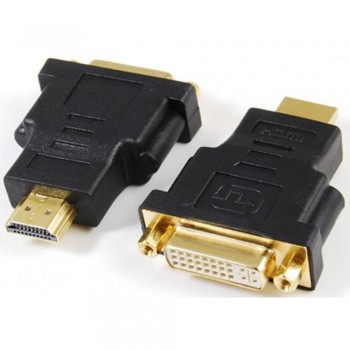 Перехідник HDMI M на DVI F no brand 24K позолочені контакти чорний