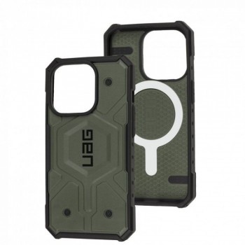 Защитный чехол UAG Adventure Magnetic для iPhone 15 Pro Max, зеленый, ударопрочный, магнитное крепление, защита от падений