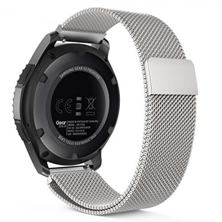 Універсальний ремінець Milanese Loop 22 мм Silver для AmazFit Stratos/Pace/GTR, Huawei GT2, Samsung Gear S3/S4, Galaxy Active 2/Watch