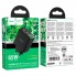 Зарядний пристрій Hoco CS44A 65W GaN з підтримкою QC 3.0, 2 USB-C і 1 USB-A, чорний, EU вбудоване, швидке зарядний пристрій з міцним корпусом.