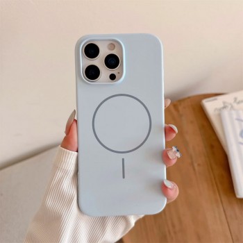 Захисний чохол для iPhone 13 Pro Max Veron Silicone Case Fine Ring з MagSafe, бузковий