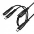 Кабель 2 в 1 Hoco X123 Lightning/Type-C 2.4A 1.2м нейлоновый