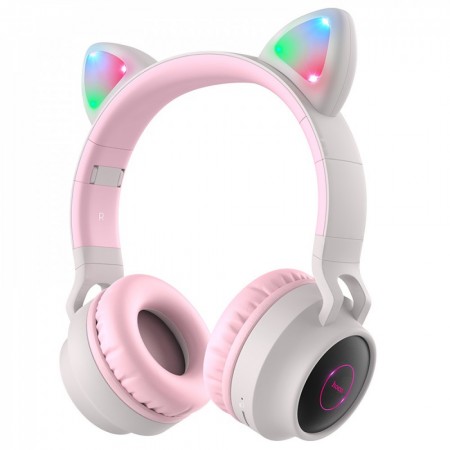 Bluetooth наушники Hoco W27 Cat Ear, серые, BT 5.0, динамик 40 мм, время работы 5 часов