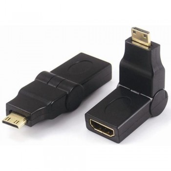 Адаптер-переходник HDMI mini M-F no brand 360° поворотный, компактный